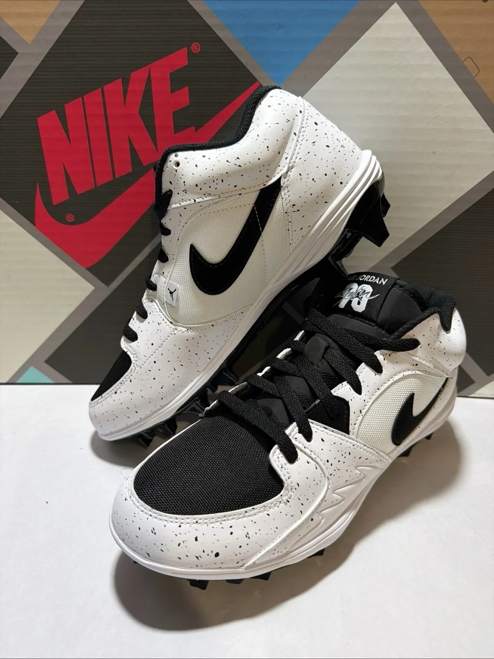 Air Jordan Stadium 90 Low TD White Black Cleats HQ0210-100 Men’s